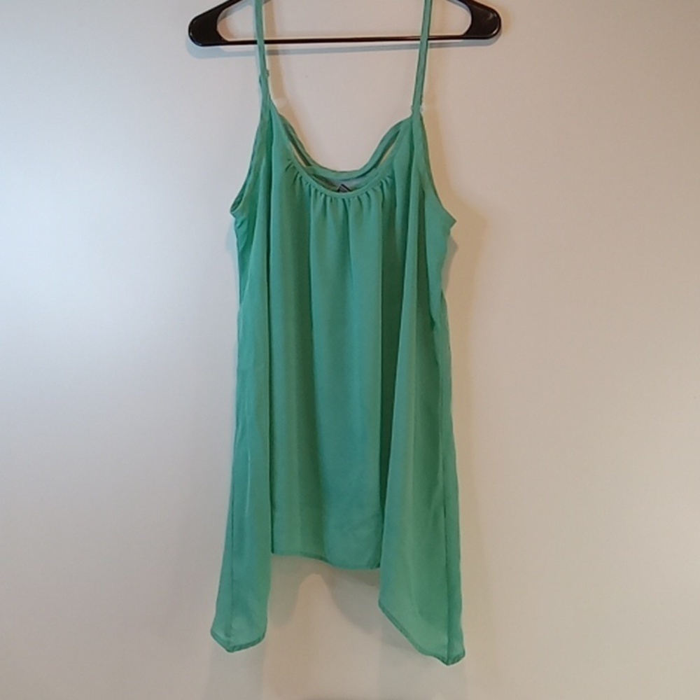 Torrid Strap Tank Top Blouse Turquoise Summer ☀️ Women's Sz 0 EUC NICE!